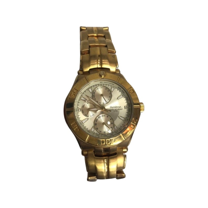 armitron watch water 165 resist steel