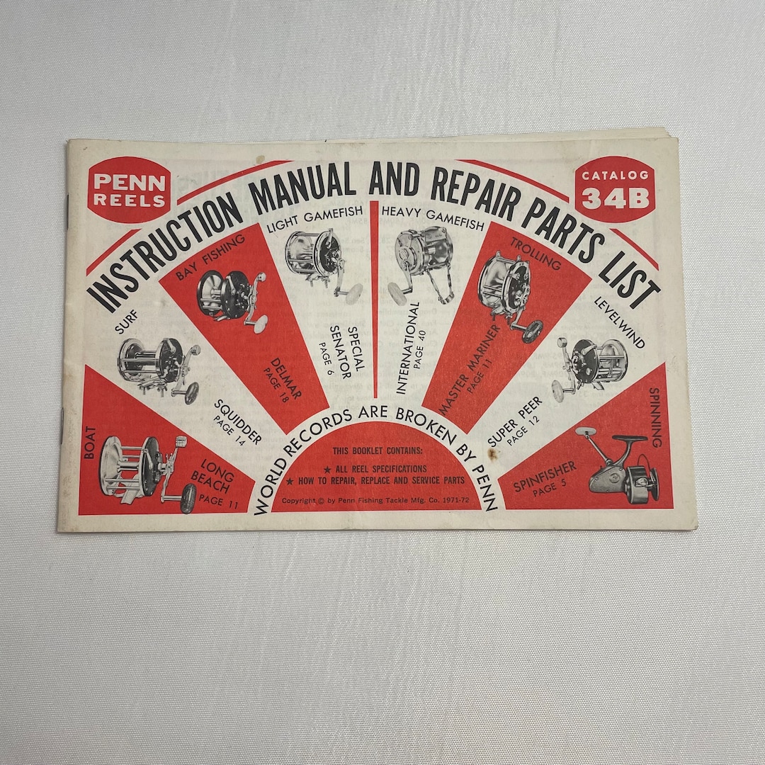 Penn Reel Repair Instructions Vintage Penn Series Z Fishing Reel Booklet Operating Instructions Parts List Penn Reel Repair Instructions Vintage Penn Series Z Fishing Reel Booklet Operating Instructions Parts List