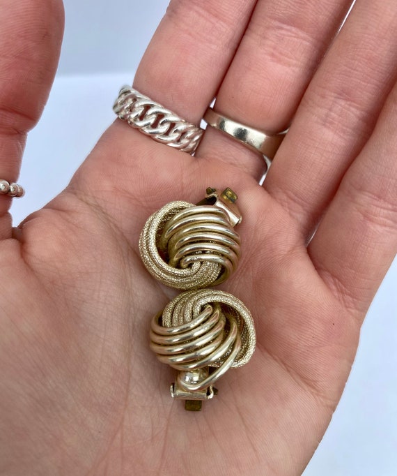 Vintage Gold Tone Spiral Earrings - image 10