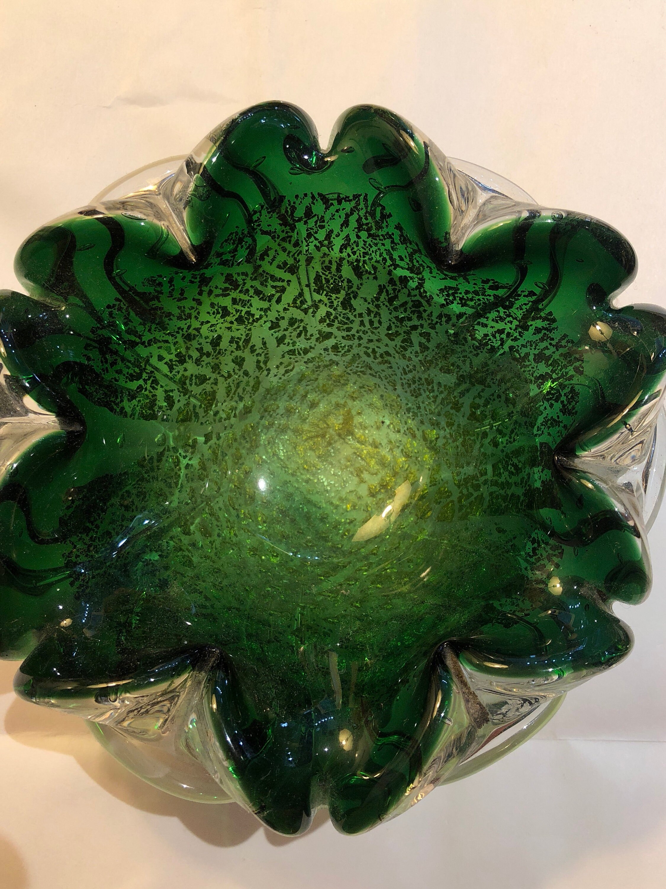 Vintage Murano Glass Flower Petal Bowl Etsy