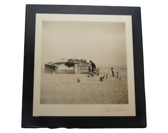 Auténtica impresión de Arthur Rothstein Dust Bowl, fotografía de bellas artes firmada, arte de pared icónico vintage, recuerdos históricos