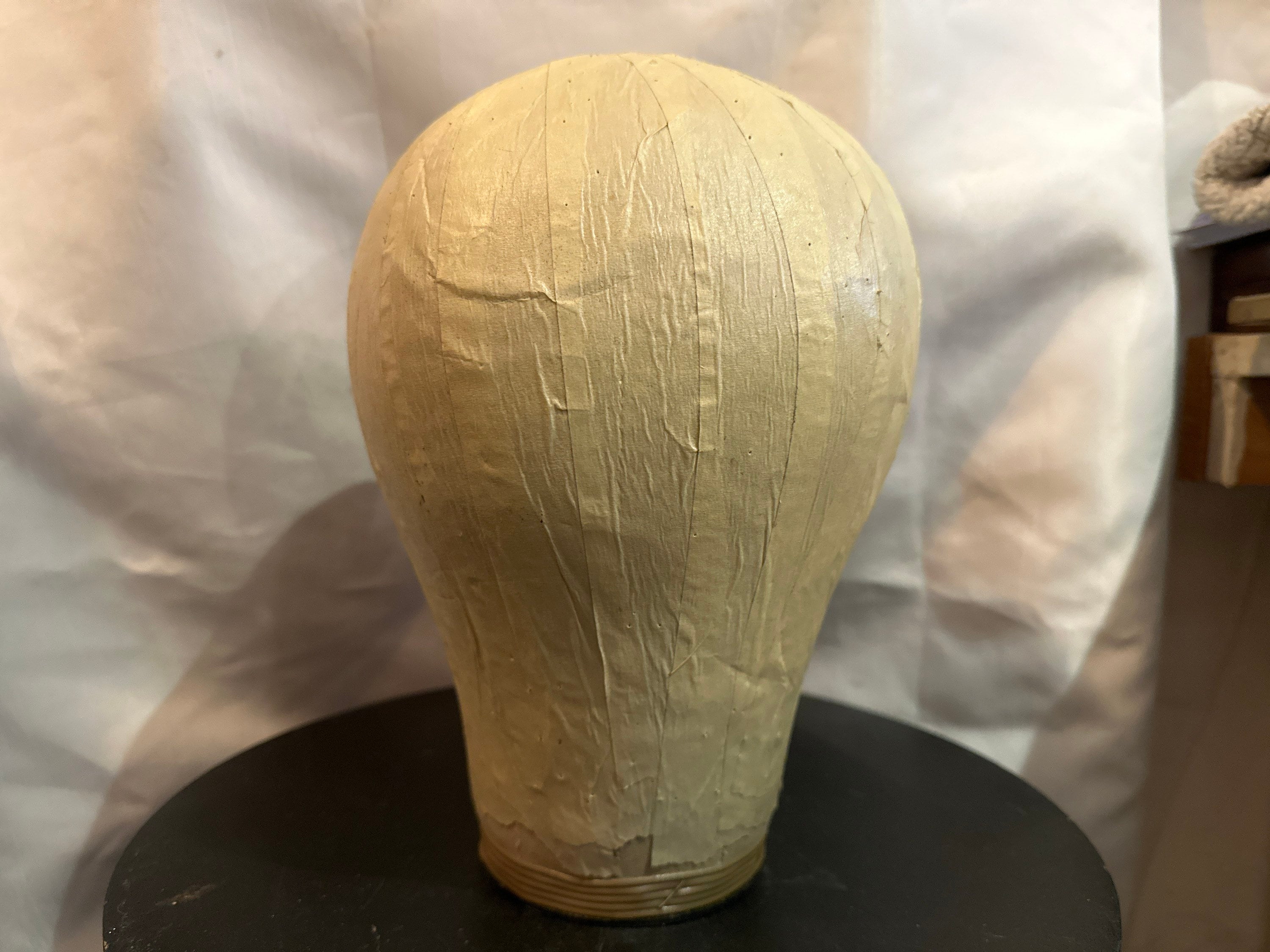 25 Canvas Wig Head Millinery & Lace Hats Mannequin Beige Cork Block with  Stand