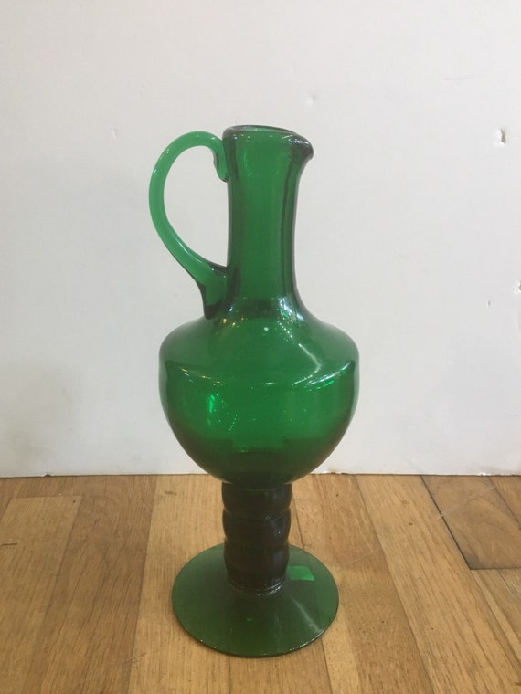 Vintage Green Vase Etsy