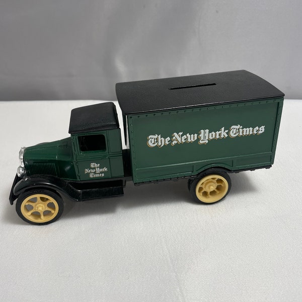 Tirelire publicitaire pour voiture Hawkeye Truck du New York Times 1931, petite voiture, objet de collection rare, camion publicitaire