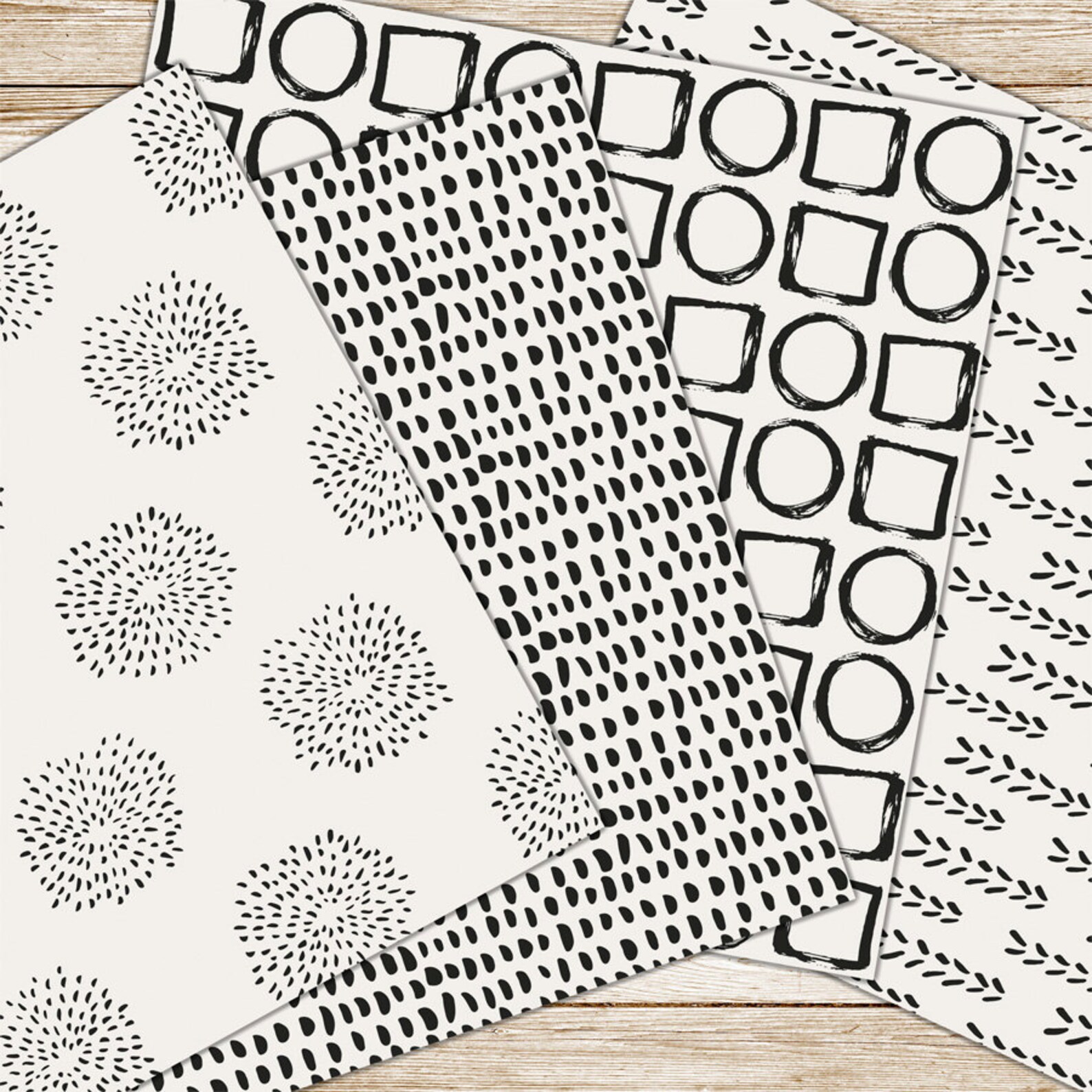 Acheter Et Payer Dans 1 Mois ACHETER 3 PAYER POUR 2 Motifs en noir et blanc fond de | Etsy