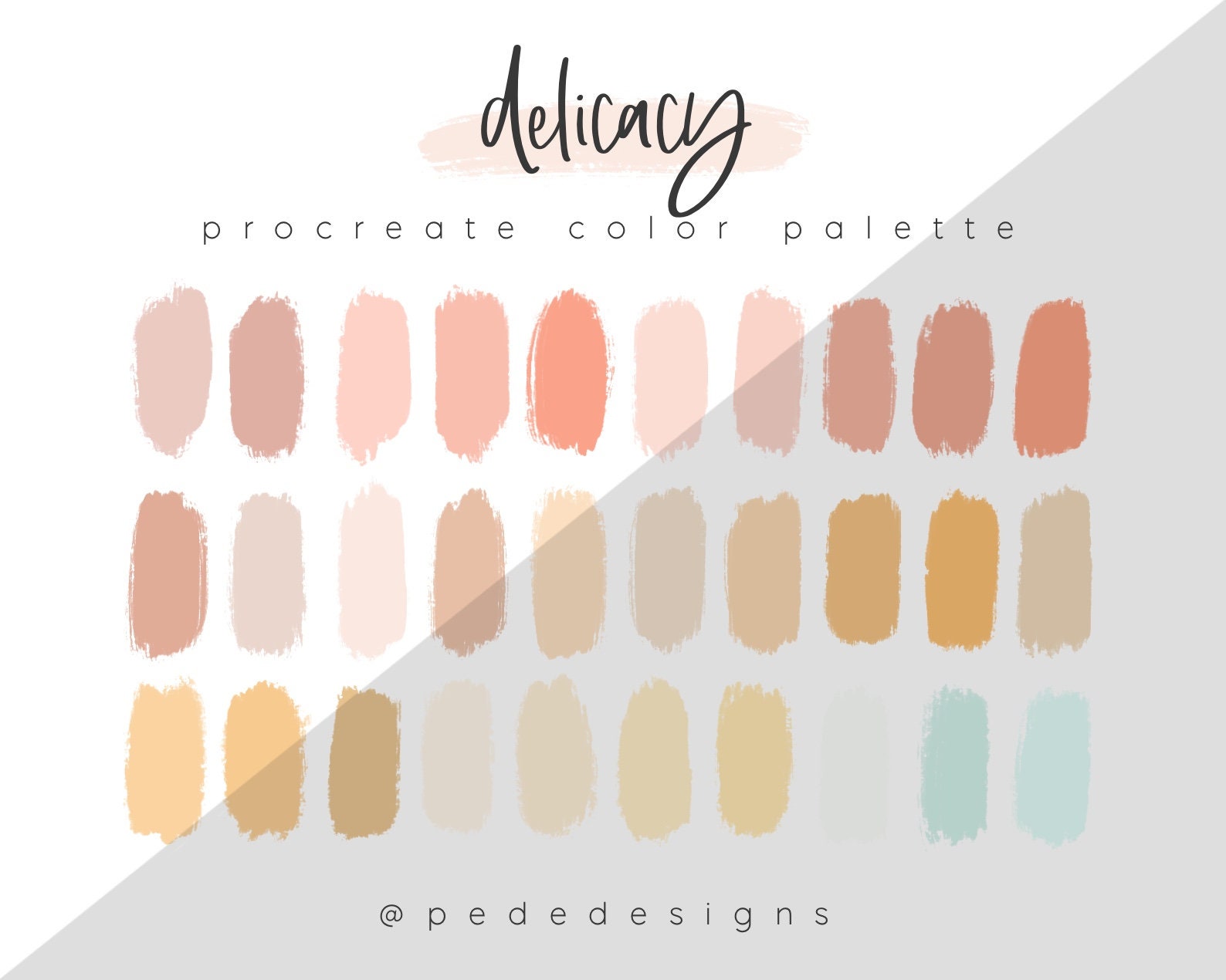 Delicacy Procreate Color Palette Color Swatches Ipad - Etsy
