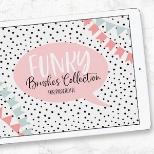 Coleção Funky Brushes para Procreate, pincéis de carimbo, pincéis de padrão contínuo, ilustração, conjunto de pincéis de carimbo, pincéis para ipad, download
