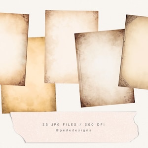Old Vintage Digital Paper Pack, Old Paper Textures, Aged Paper ...
