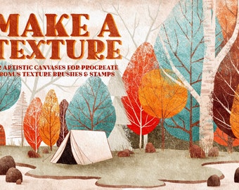 Make a Texture, canvas templates for Procreate, brush set for ipad, Paper texture for digital paintings, brushes for paintings, download