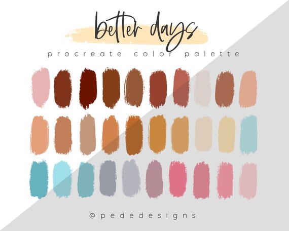 Better Days Procreate Color Palette botanical colors color | Etsy