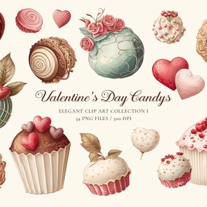 Valentine&#39;s Day Candys Clip Art, valentine png, love clipart, sweets clipart, elegant, wedding png, romantic clipart, chocolate, download