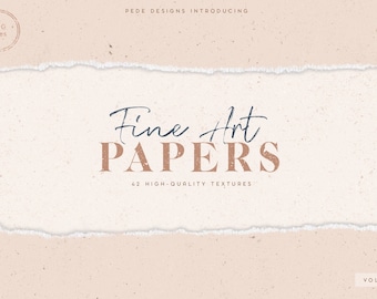 Fine Art Papers, digital papers, paper textures, handmade paper, modern, elegant, natural texture, subtle, kraft digital paper, download