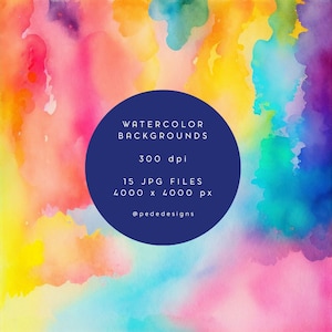 Fundos multicoloridos em aquarela, cores do arco-íris, papel digital em aquarela, textura pintada à mão, papéis planejadores, coloridos, download