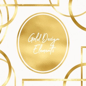 Gold Design Elemente, goldene Formen png, Goldfolie, Goldrahmen, Kreise, Abzeichen, Luxus Gold Banner, Goldfolie Clip Art, Download