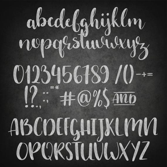 Chalkboard Alphabet Clipart Digital Chalk Font Clipart - Etsy Sweden