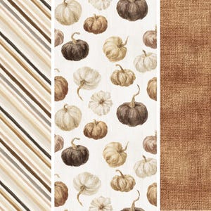 Fall Digital Paper Bundle with Watercolor Pumpkin Patterns, Rustic Farmhouse Seamless Paper, Thanksgiving Backgrounds (Digital Download) image 2