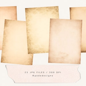 Old Vintage Digital Paper Pack, Old Paper Textures, Aged Paper ...