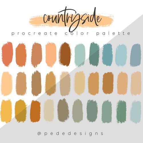 Sunset Procreate Color Palette Color Swatches Ipad - Etsy