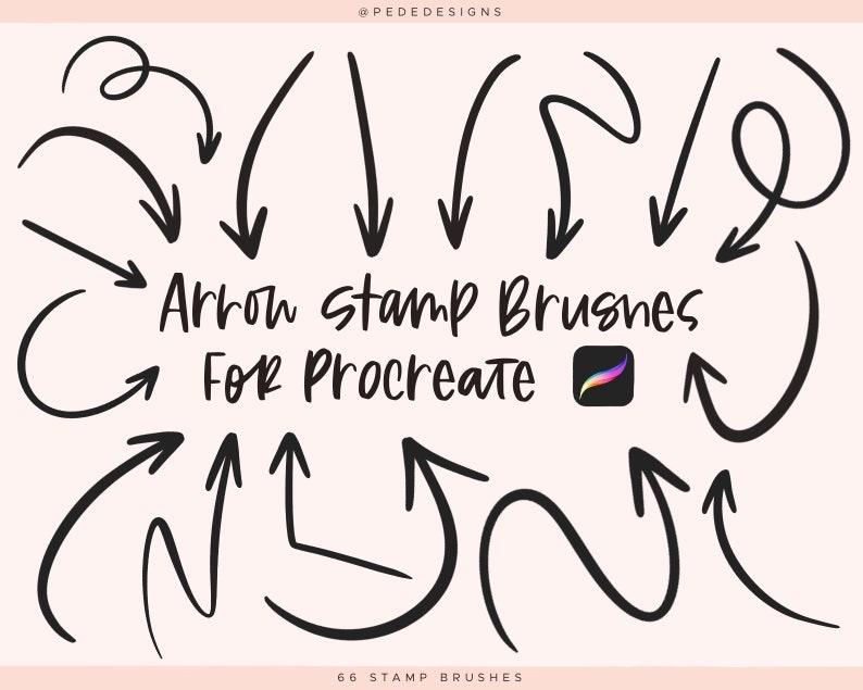 Arrow Stamps for Procreate Arrow Brushes Shapes Procreate Etsy
