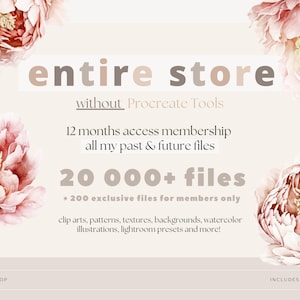 Entire Shop Bundle. Unlimited Access for 12 months. 20,000+ PNG Clipart, Digital Papers & more from PeDeDesigns Shop (Commercial Use).
