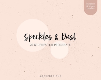 Speckles & Dust Procreate Pinsel, dynamische Stempelfarbe Splatter Set (Digitaler Download)
