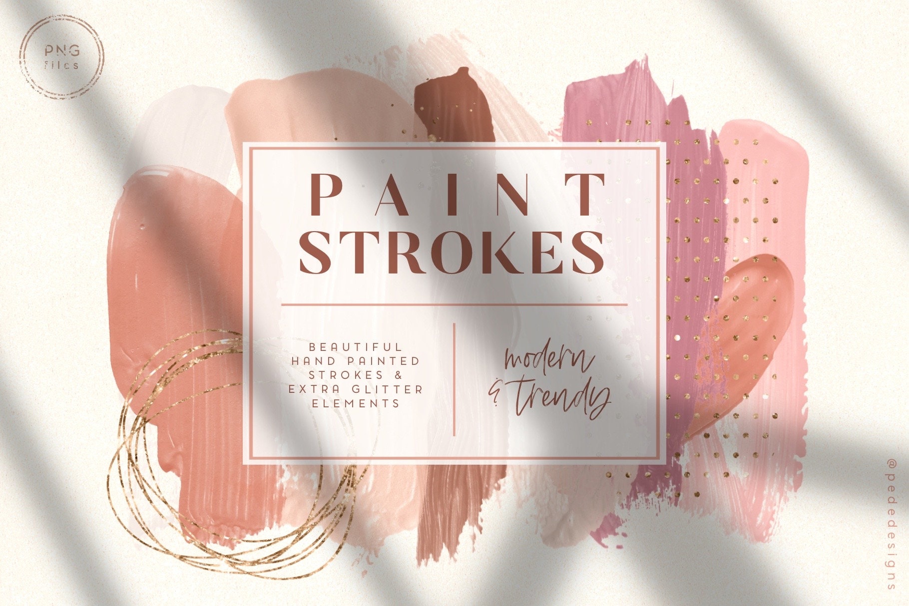 Paint Strokes Clip Art, paint brush clipart, acrylic paint, glitter confetti, paint strokes, bundle, design elements, golden, download