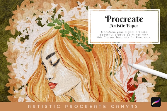 Artistic Paper Procreate Canvas Template: Realistic Art Texture (Digital Download)
