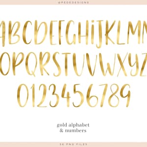 Imágenes prediseñadas del alfabeto de hoja de oro, alfabeto digital laminado en oro, imágenes prediseñadas de letras, mayúsculas de oro, números de oro, descargar