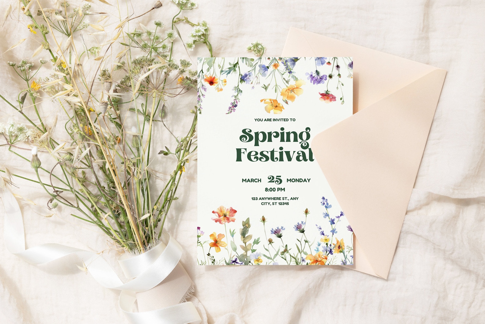 Colorful May, Spring Flowers, Watercolor Wild Floral Clipart ...