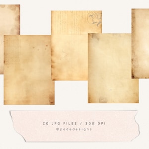 Old Vintage Digital Paper Pack, Old Paper Textures, Aged Paper ...