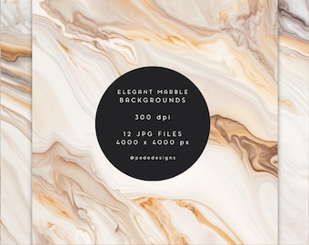 Marble Texture Digital Paper: Fine Art Backgrounds (Digital Download)