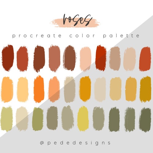 Bouquet Procreate Color Palette Color Swatches Ipad - Etsy