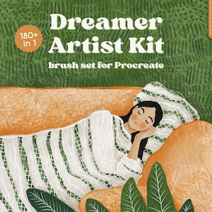 Dreamer Artist Kit for Procreate | Brushes | Stamps | Patterns| Brush Set for iPad | Shading | Brushes for Paintings | Digital Download