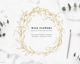 Wild flowers collection, meadow clip art, hand drawn flowers clipart, wedding, logo elements, sketch wild flower, botanical png, download