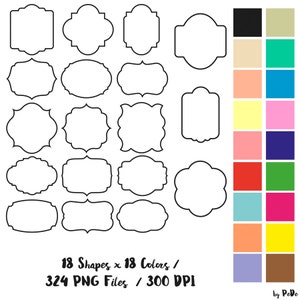 Digitale frames clip art, kleurrijke frames, pastel frames clipart, grenzen clip art, clipart frame, clipart grens, downloaden