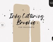 Inky Lettering Brushes for Procreate, lettering brush, brushes for procreate, ipad lettering, calligraphy, procreate brushes, download