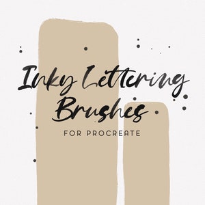 Inky Lettering Brushes für Procreate, Lettering Brush, Pinsel für Procreate, Ipad Lettering, Kalligraphie, Procreate Pinsel, Download