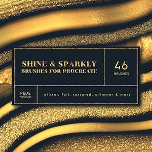 Shine & Sprakly Brushes for Procreate, procreate brushes, shimmer brushes, procreate set, brush bundle, lettering brushes, sparkly, download