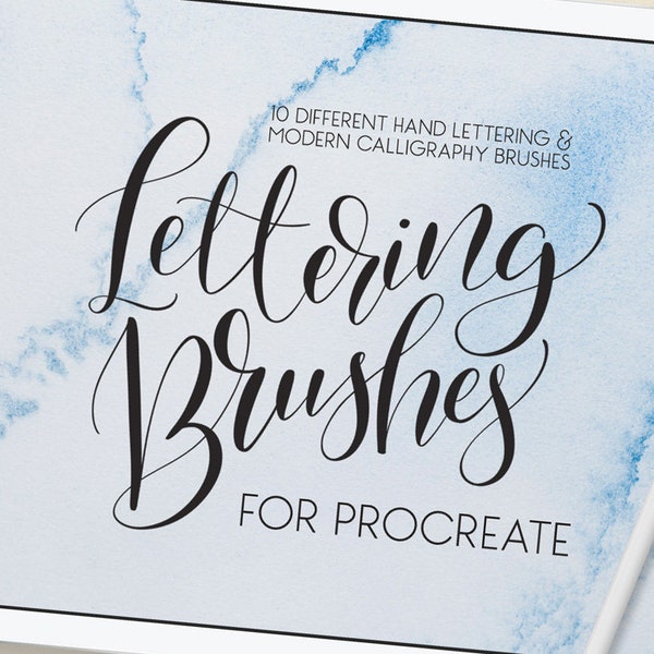 Lettering Brush Pack für Procreate, Lettering Brush, Pinsel für Procreate, Ipad Lettering, Brush Pen, Marker Brush, Fett und dünn, download