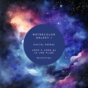 Watercolor galaxy backgrounds, starry night, space background, night sky texture, cosmic paper, night with stars, download