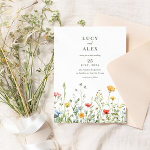 June, Summer Wildflowers, Watercolor Wild Floral Border, Watercolor ...