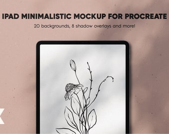iPad mockups for Procreate, easy to use Procreate files, png, photo mockup, Procreate pack, showcase your digital artwork, many variations