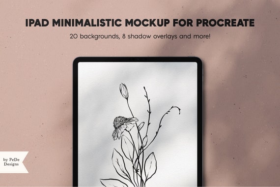 iPad mockups for Procreate, easy to use Procreate files, png, photo mockup, Procreate pack, showcase your digital artwork, many variations