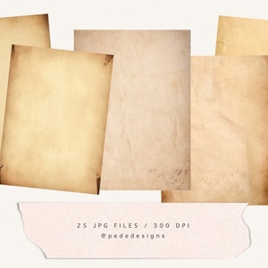 Old Vintage Digital Paper Pack, Old Paper Textures, Aged Paper ...