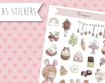 Rabbit Stickers One Inch Round Seals - Etsy