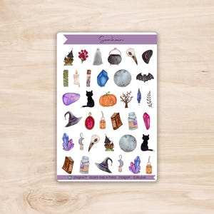 Stickers Samhain - planche d'autocollants halloween