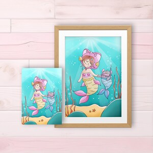 Illustration Juillet - Chibi sirène