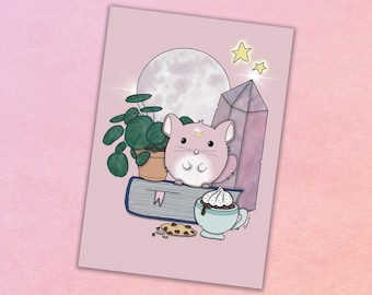 Tarjeta Chichi Luna - Ilustración