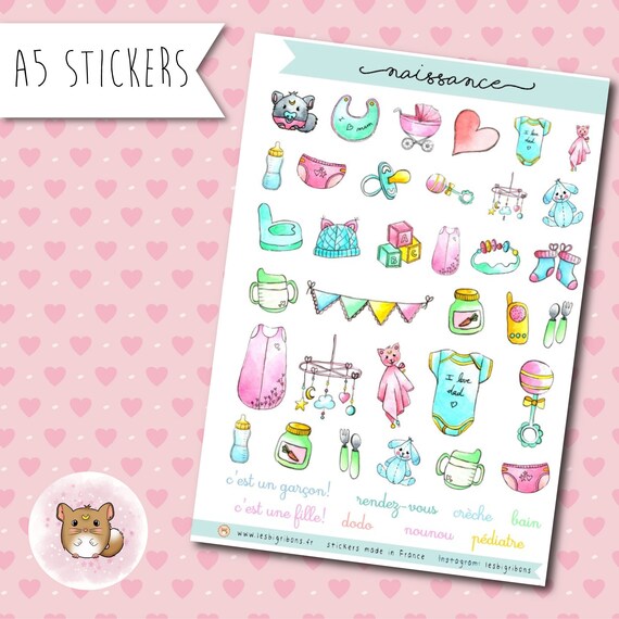 Birth Stickers Baby Birth Sticker Board - Etsy
