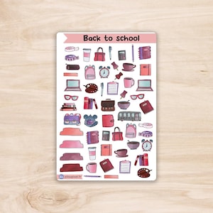 Stickers Back To School - planche d'autocollants rentrée
